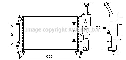 AVA QUALITY COOLING Радиатор, охлаждение двигателя FTA2308